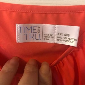 Time and Tru Tank coral sz xxl -20 BNWOT